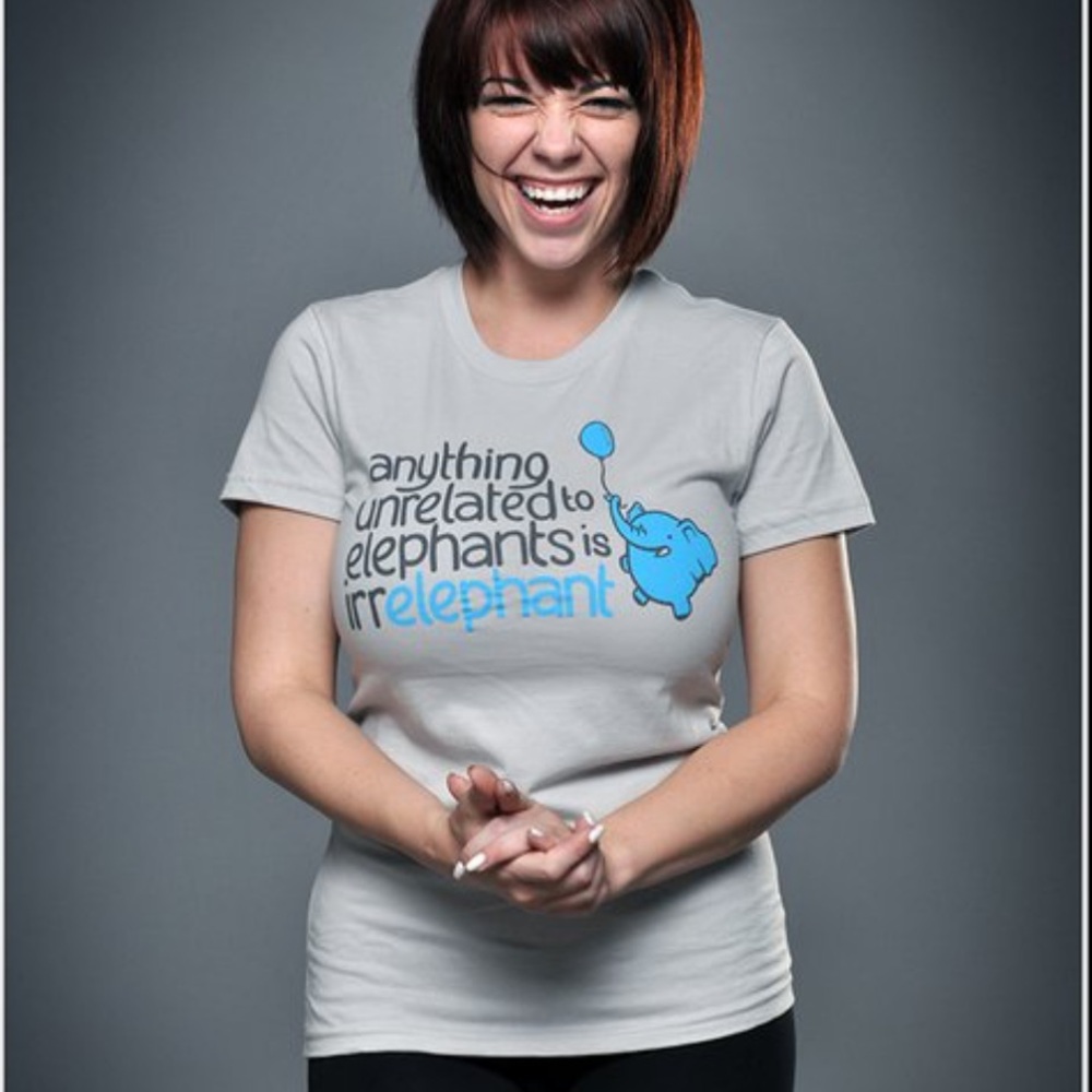 Elephant Fitted Funny T Shirt